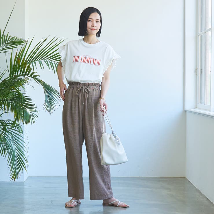 カラフルサッカーイージーワイドパンツ | coen【women】 | 詳細画像11 