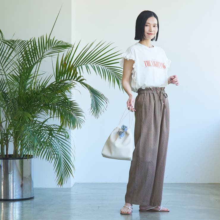 カラフルサッカーイージーワイドパンツ | coen【women】 | 詳細画像13 