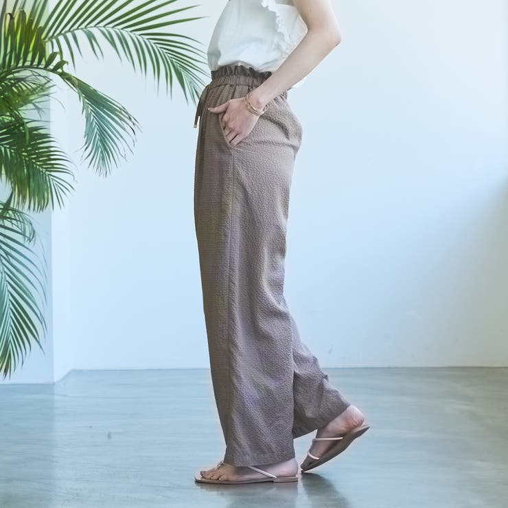 カラフルサッカーイージーワイドパンツ | coen【women】 | 詳細画像18 