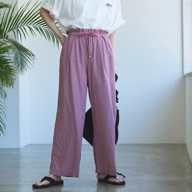 カラフルサッカーイージーワイドパンツ | coen【women】 | 詳細画像19 