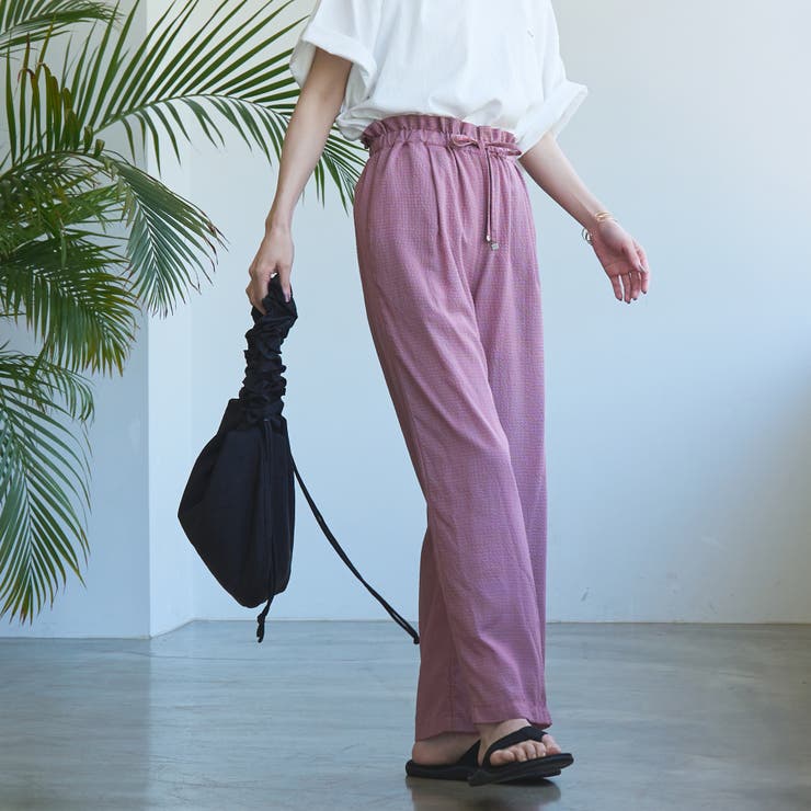 カラフルサッカーイージーワイドパンツ | coen【women】 | 詳細画像20 