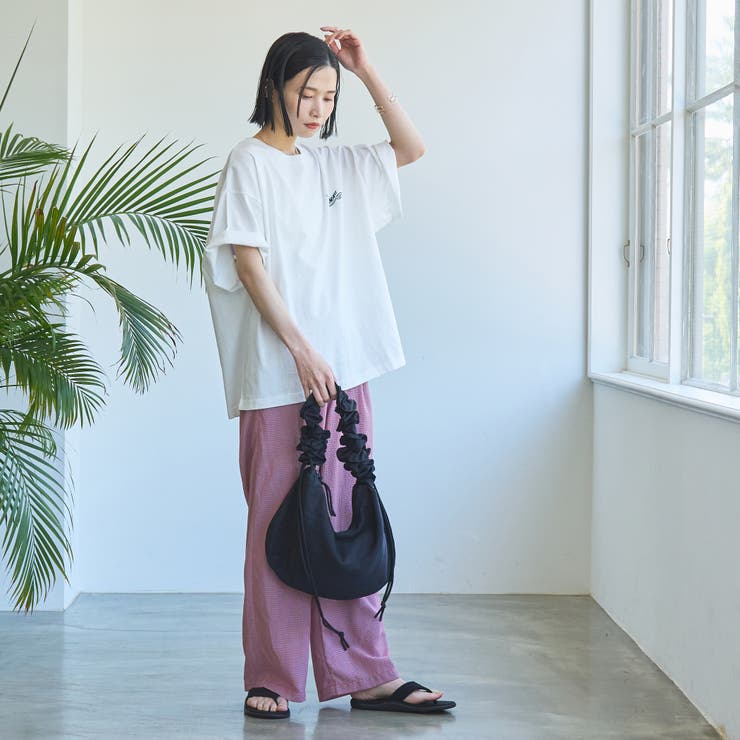 カラフルサッカーイージーワイドパンツ | coen【women】 | 詳細画像30 