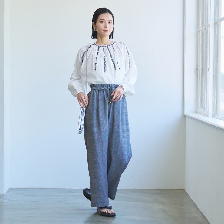 カラフルサッカーイージーワイドパンツ | coen【women】 | 詳細画像5 