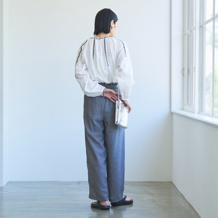 カラフルサッカーイージーワイドパンツ | coen【women】 | 詳細画像8 