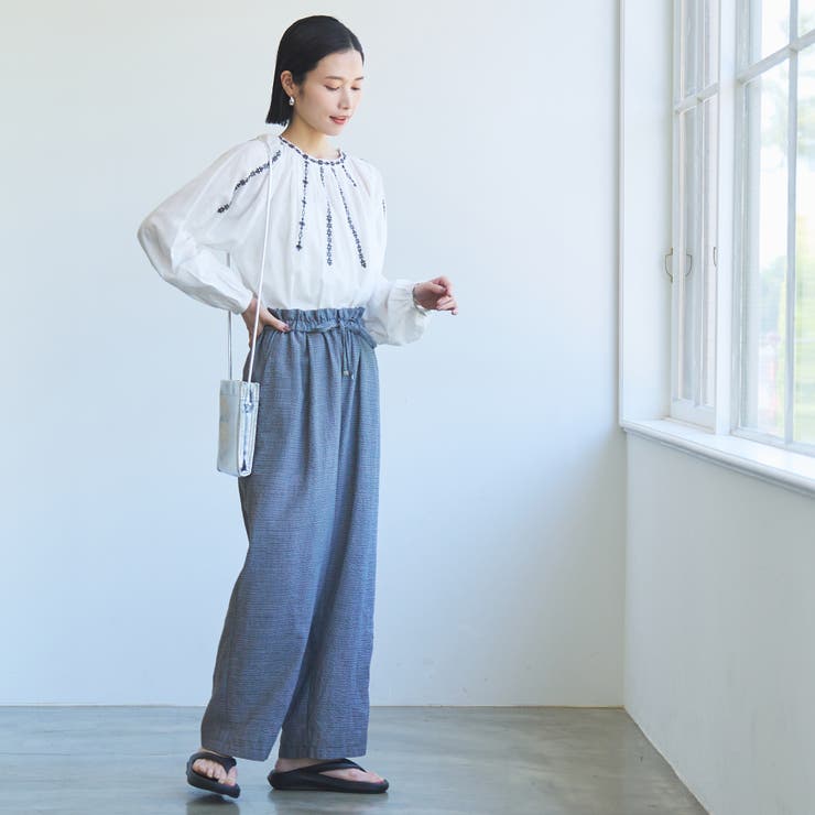 カラフルサッカーイージーワイドパンツ | coen【women】 | 詳細画像9 