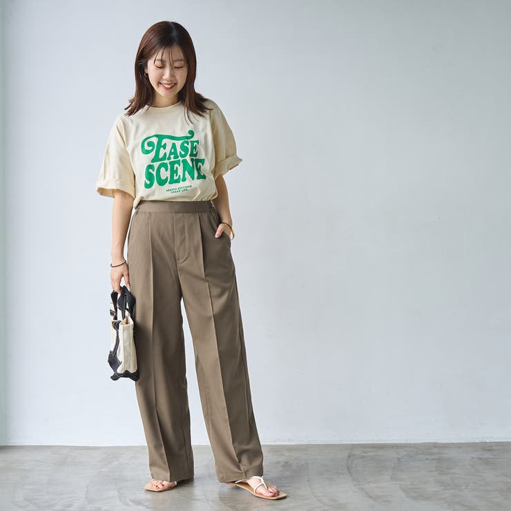 接触冷感イージービューティーワイドパンツ（WEB限定サイズ） | coen【women】 | 詳細画像22 