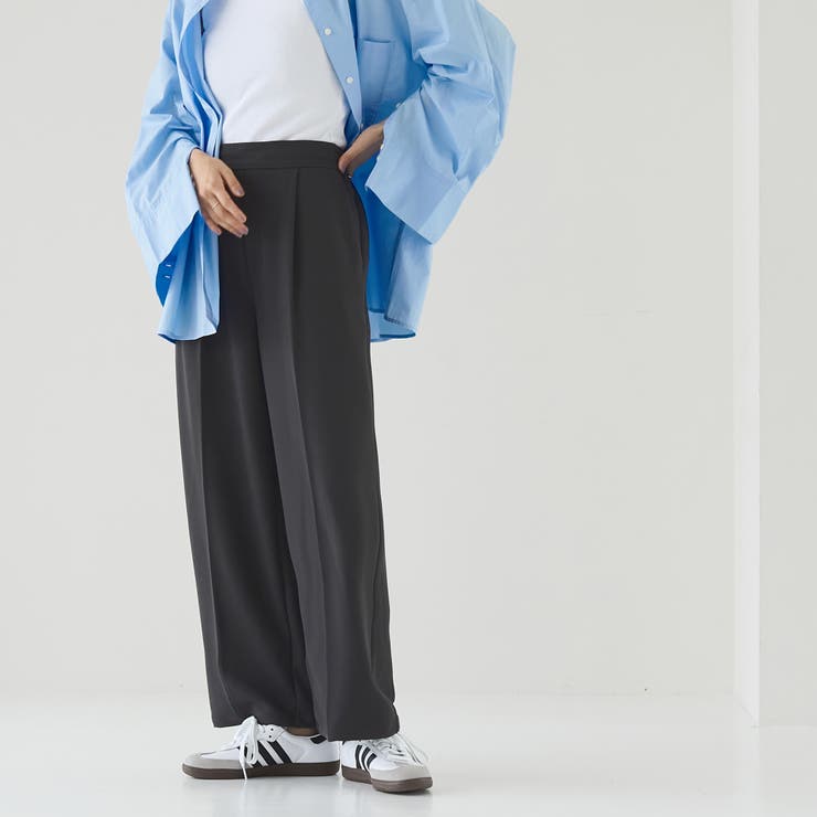 DK.GRAY | イージービューティーワイドパンツ（WEB限定サイズ） | coen【women】