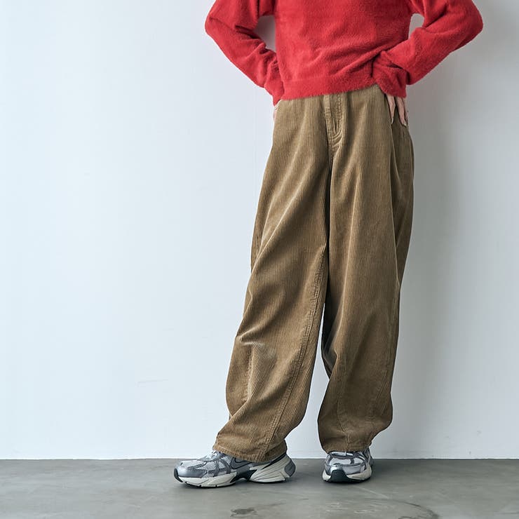 BEIGE | コーデュロイカーブパンツ | coen【women】