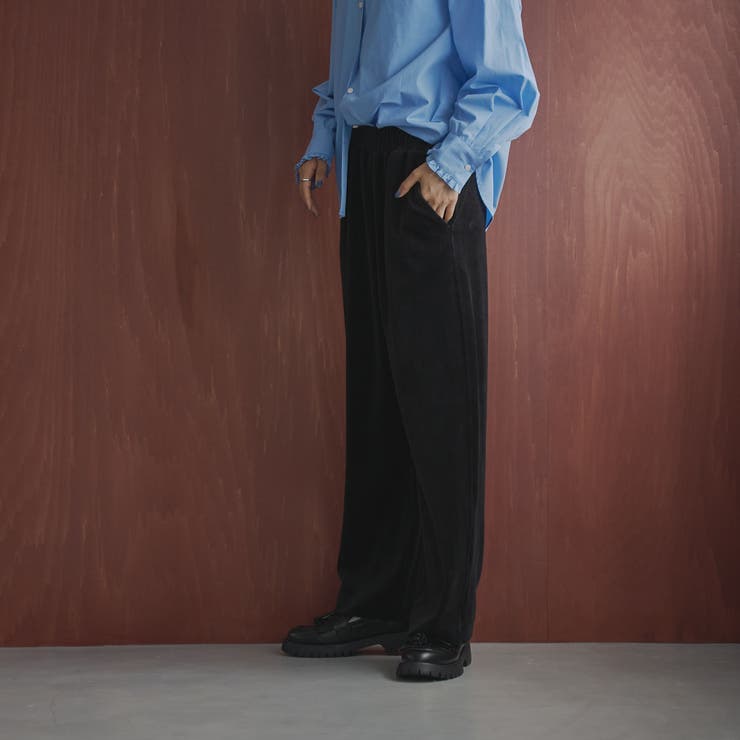 フェレットライクベロアイージーワイドパンツ | coen【women】 | 詳細画像4 