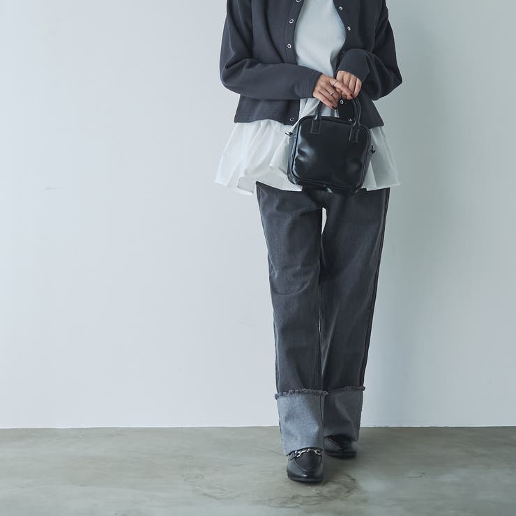 ロールアップワイドデニムパンツ | coen【women】 | 詳細画像7 