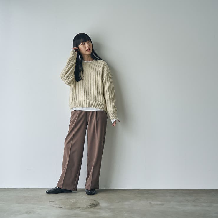 イージービューティー裏起毛ワイドパンツ（WEB限定サイズ） | coen【women】 | 詳細画像16 
