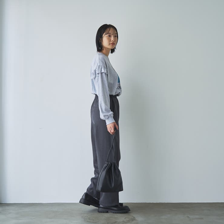 起毛ウールライクギャザーウエストパンツ | coen【women】 | 詳細画像19 