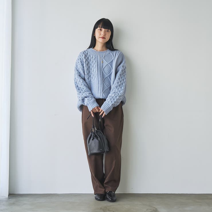 起毛ウールライクギャザーウエストパンツ | coen【women】 | 詳細画像26 
