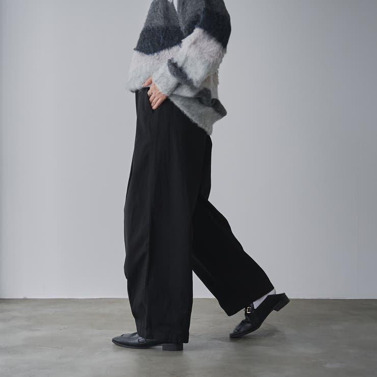 BLACK | 起毛ツイルランタンパンツ | coen【women】