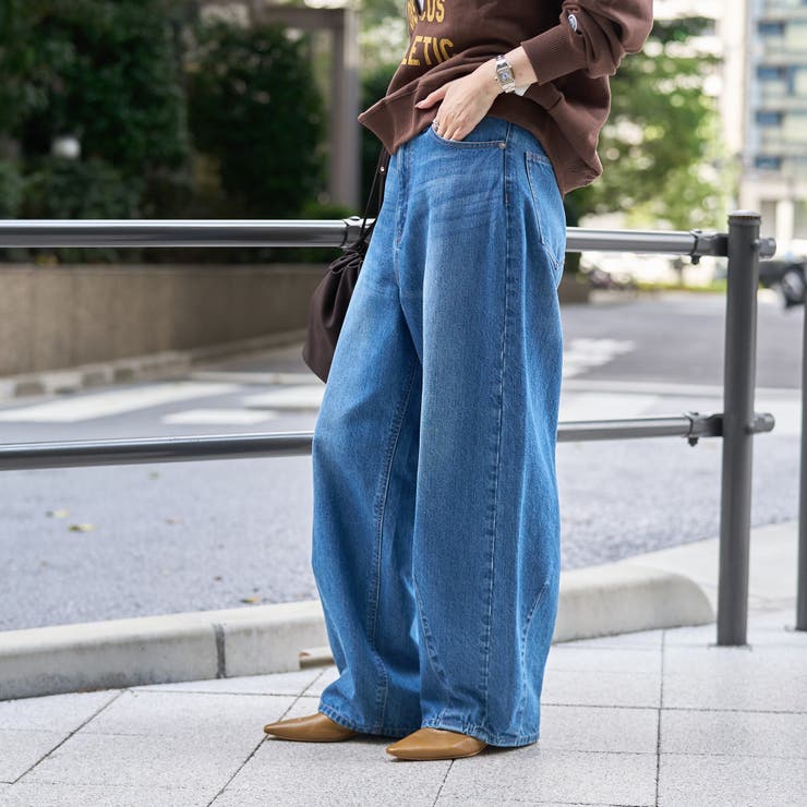 【トレンド＆体型カバー両立/全骨格OK】カーブデニムパンツ | coen【women】 | 詳細画像4 