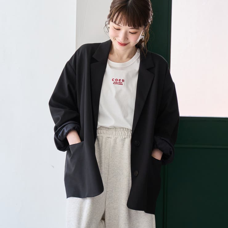 BLACK | TRオーバーサイズジャケット | coen【women】