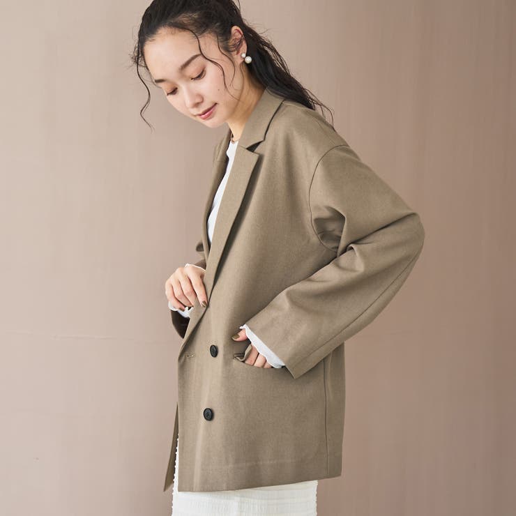 ウールライクWブレストジャケット | coen【women】 | 詳細画像12 