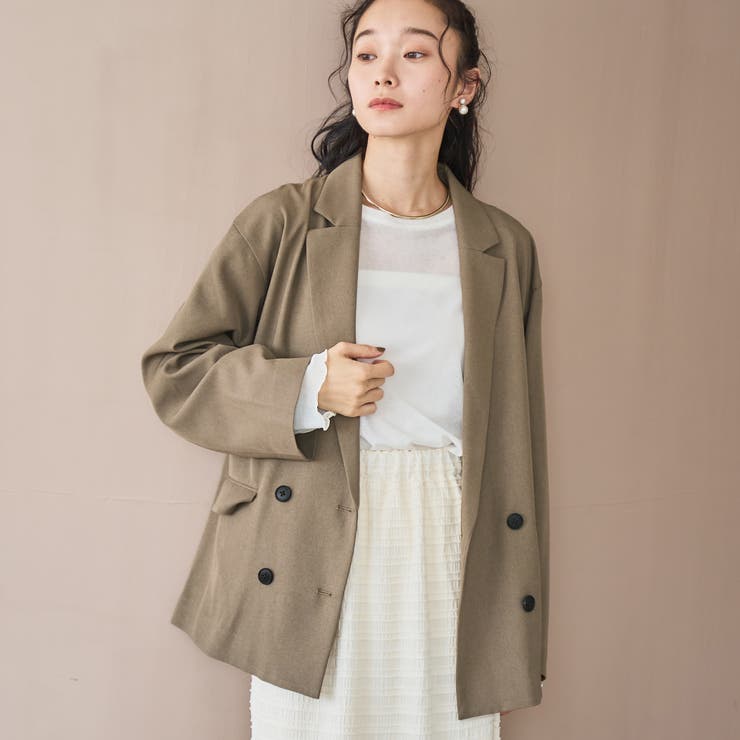 MOCA | ウールライクWブレストジャケット | coen【women】