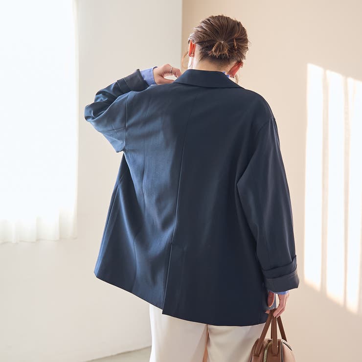 リネンライク ダブルブレストテーラードジャケット | coen【women】 | 詳細画像14 