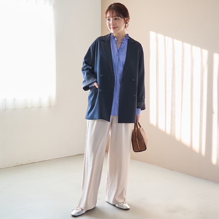 リネンライク ダブルブレストテーラードジャケット | coen【women】 | 詳細画像15 