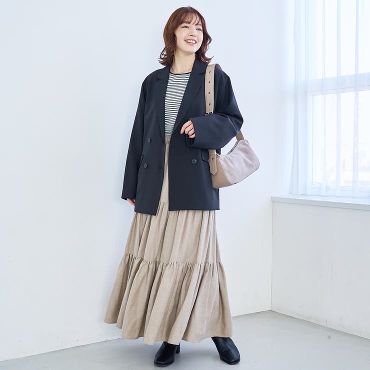 リネンライク ダブルブレストテーラードジャケット | coen【women】 | 詳細画像2 