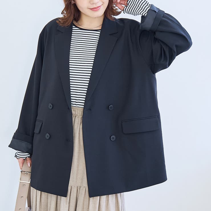 リネンライク ダブルブレストテーラードジャケット | coen【women】 | 詳細画像7 