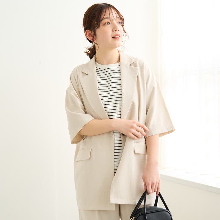 リネンタッチ半袖シャツジャケット | coen【women】 | 詳細画像15 