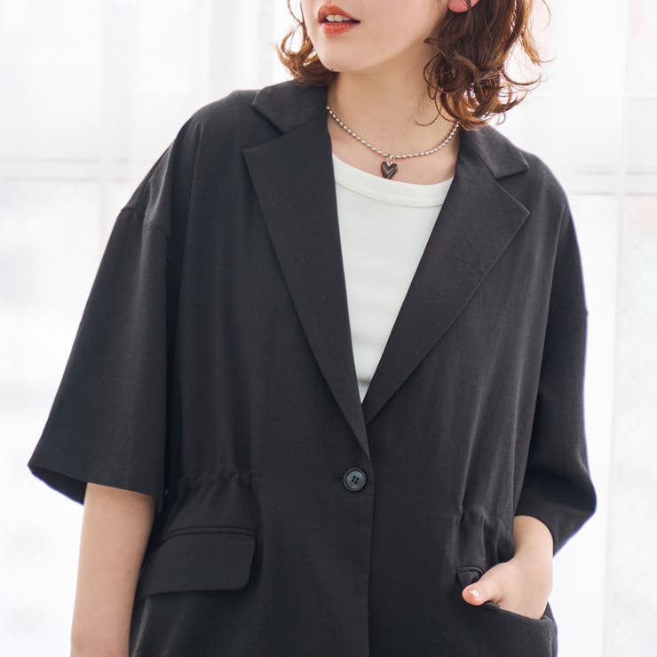 リネンタッチ半袖シャツジャケット | coen【women】 | 詳細画像26 