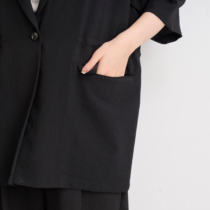 リネンタッチ半袖シャツジャケット | coen【women】 | 詳細画像33 