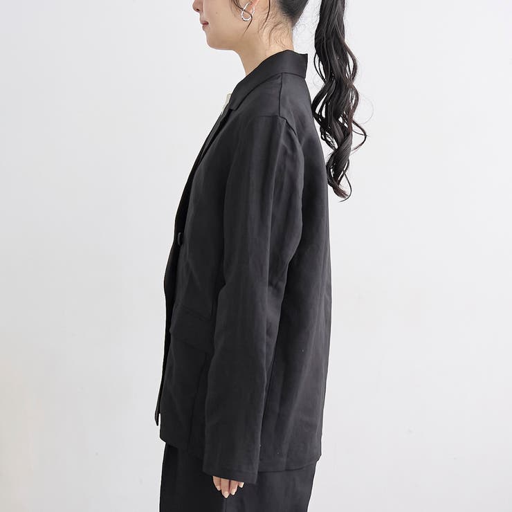 【接触冷感】リネンレーヨンテーラードジャケット | coen【women】 | 詳細画像15 