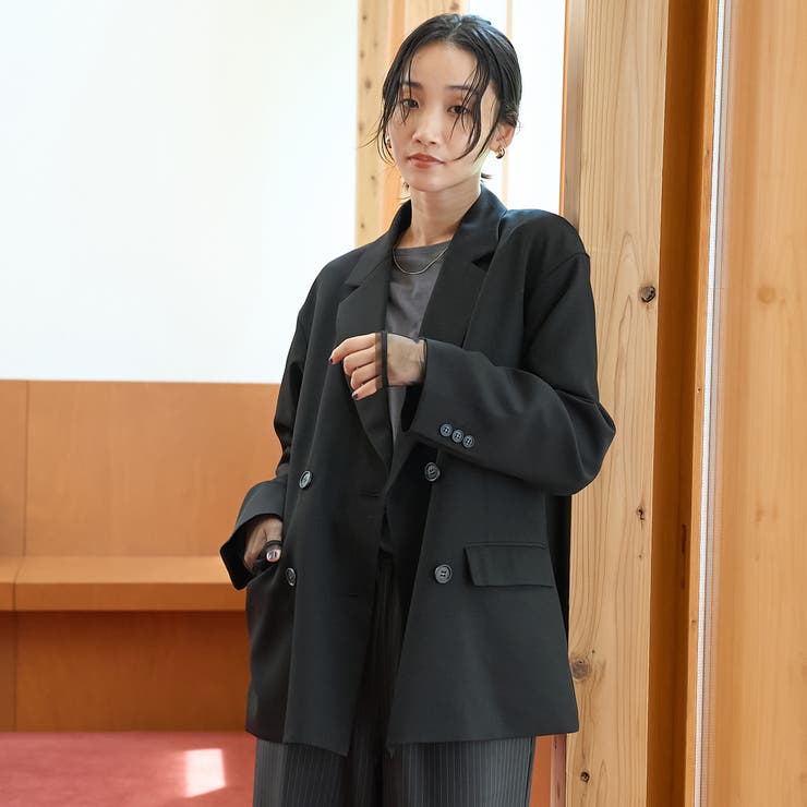 ウールライク Wブレストテーラードジャケット | coen【women】 | 詳細画像6 