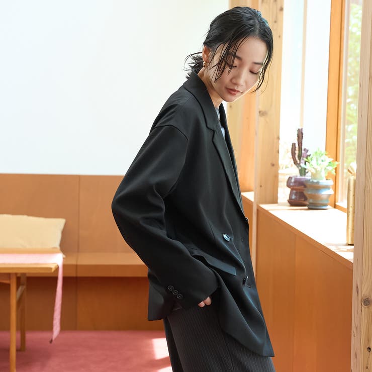 ウールライク Wブレストテーラードジャケット | coen【women】 | 詳細画像7 