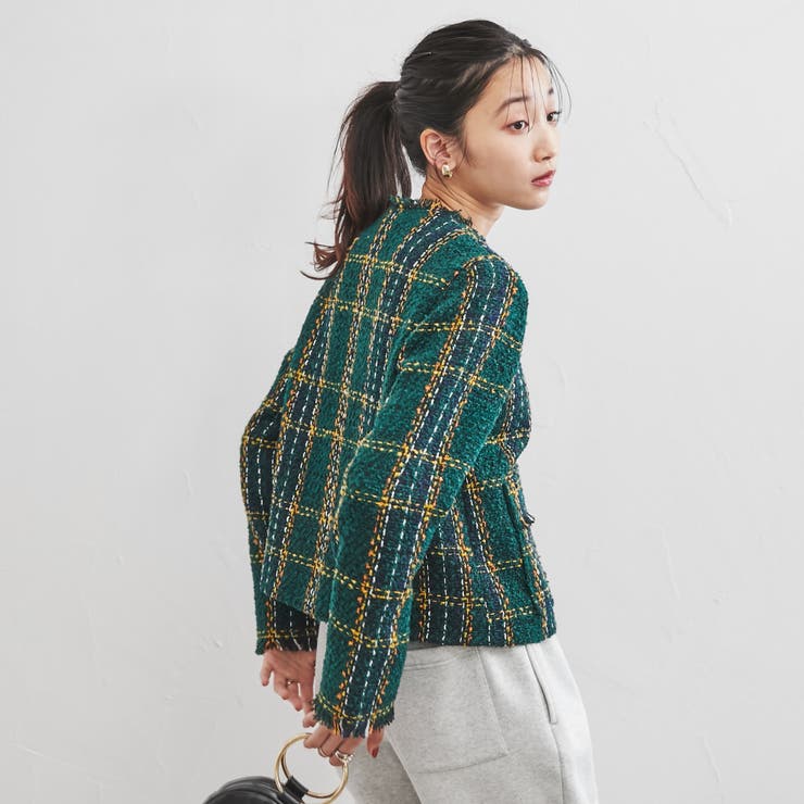 エトロの緑と黒のツイードジャケット エトロの緑と黒のツイードジャケット 【公式通販】