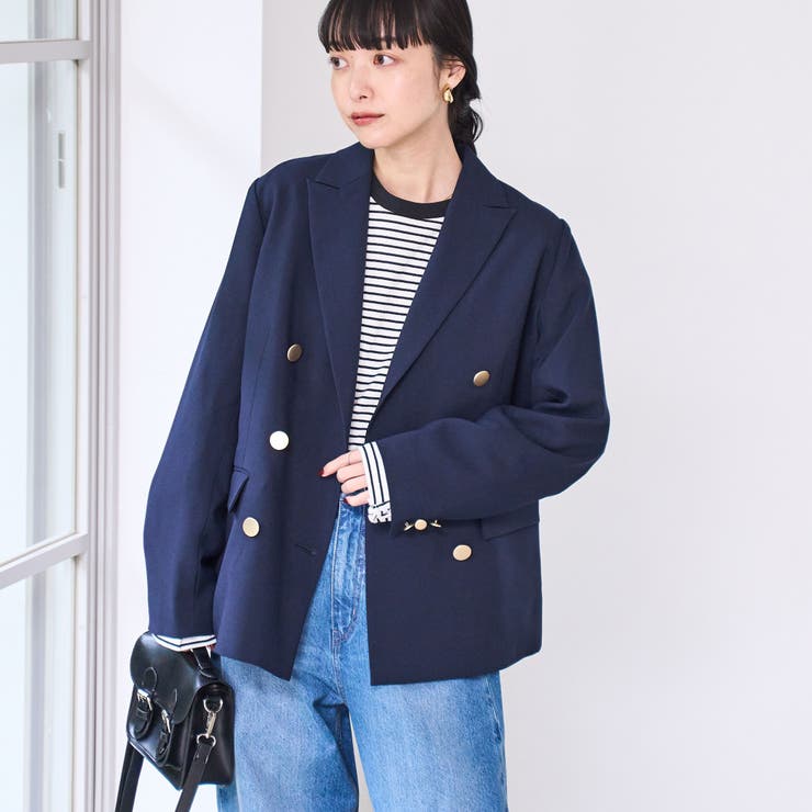 BEAMS F（ビームスF）HANDMADE FOX BROTHERS ネイビー ダブル