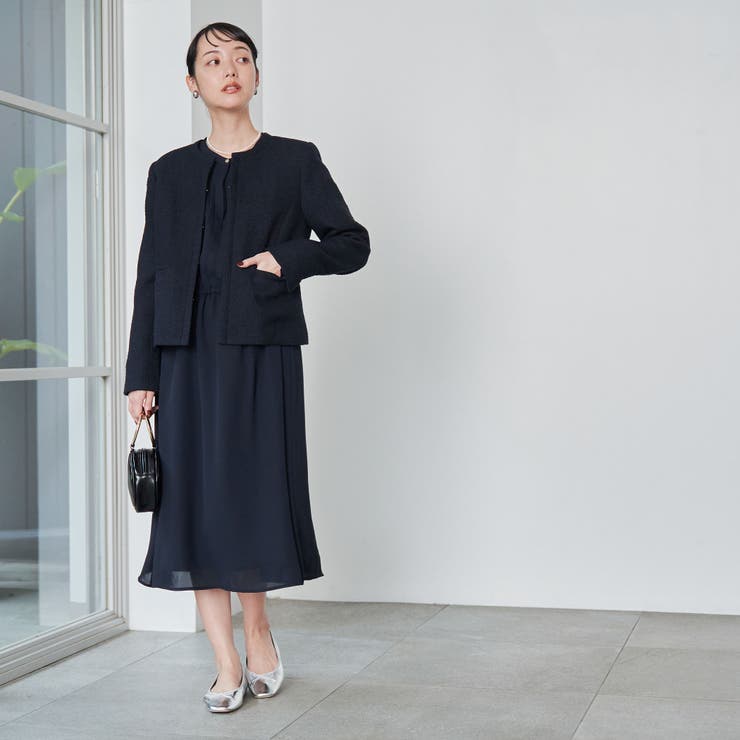 【WEB限定】セレモニーツイードジャケット×ワンピース2セット | coen【women】 | 詳細画像18 