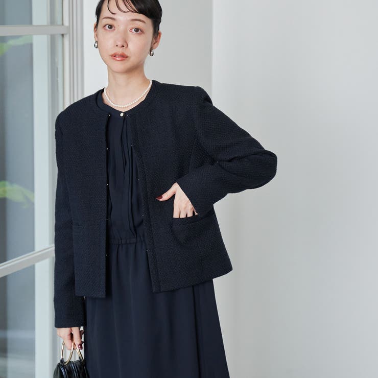 【WEB限定】セレモニーツイードジャケット×ワンピース2セット | coen【women】 | 詳細画像22 
