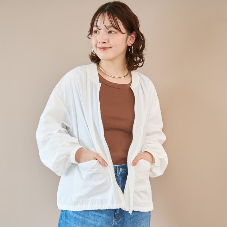 【撥水/UVカット】C.mt 遮熱ナイロンリップブルゾン | coen【women】 | 詳細画像4 