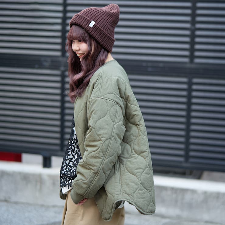 ノーカラー撥水キルティングブルゾン オーバーサイズ  | coen【women】 | 詳細画像27 