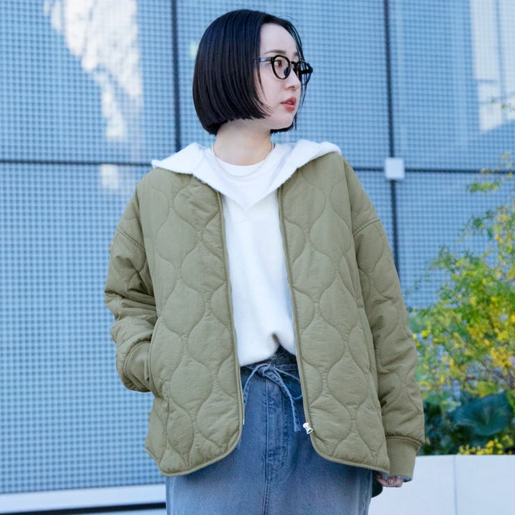 ノーカラー撥水キルティングブルゾン オーバーサイズ  | coen【women】 | 詳細画像30 