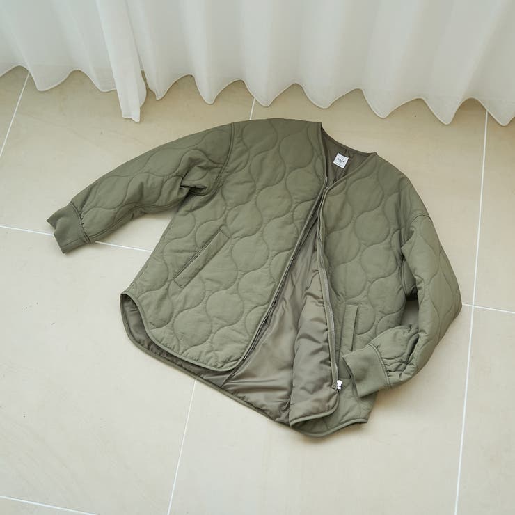 ノーカラー撥水キルティングブルゾン オーバーサイズ  | coen【women】 | 詳細画像35 