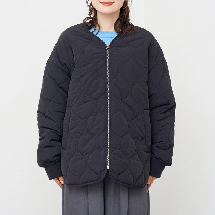 ノーカラー撥水キルティングブルゾン オーバーサイズ  | coen【women】 | 詳細画像38 