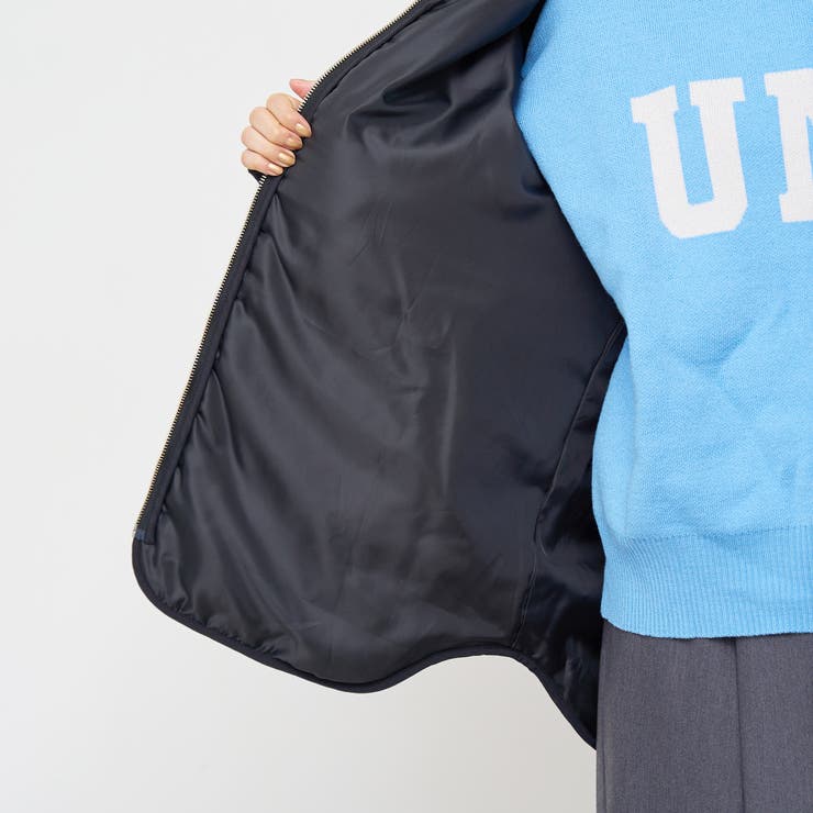 ノーカラー撥水キルティングブルゾン オーバーサイズ  | coen【women】 | 詳細画像45 