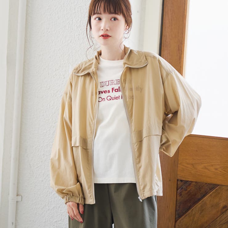 BEIGE | 【撥水】シアーリップナイロンスタンドブルゾン | coen【women】