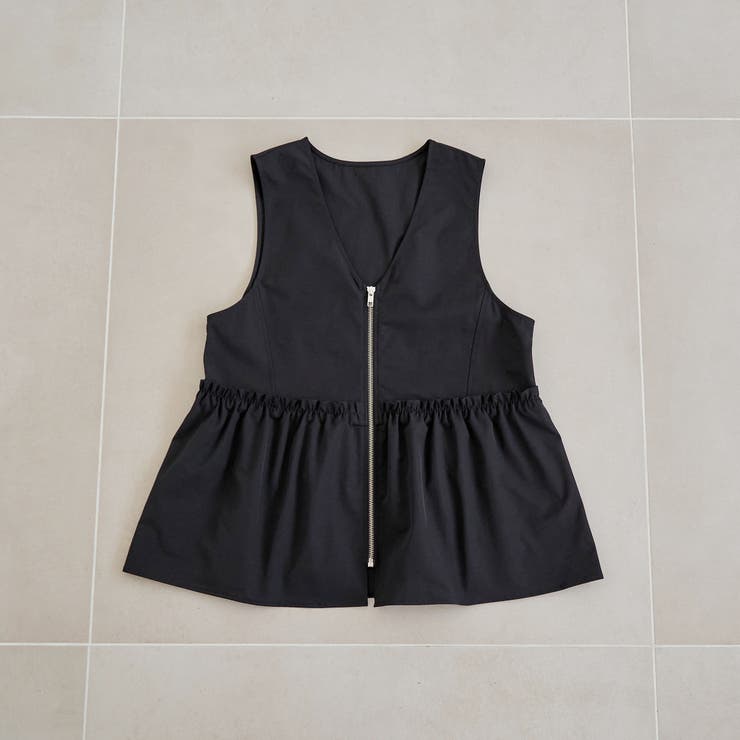 ペプラムジップベスト | coen【women】 | 詳細画像12 
