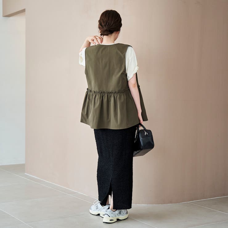 ペプラムジップベスト | coen【women】 | 詳細画像6 