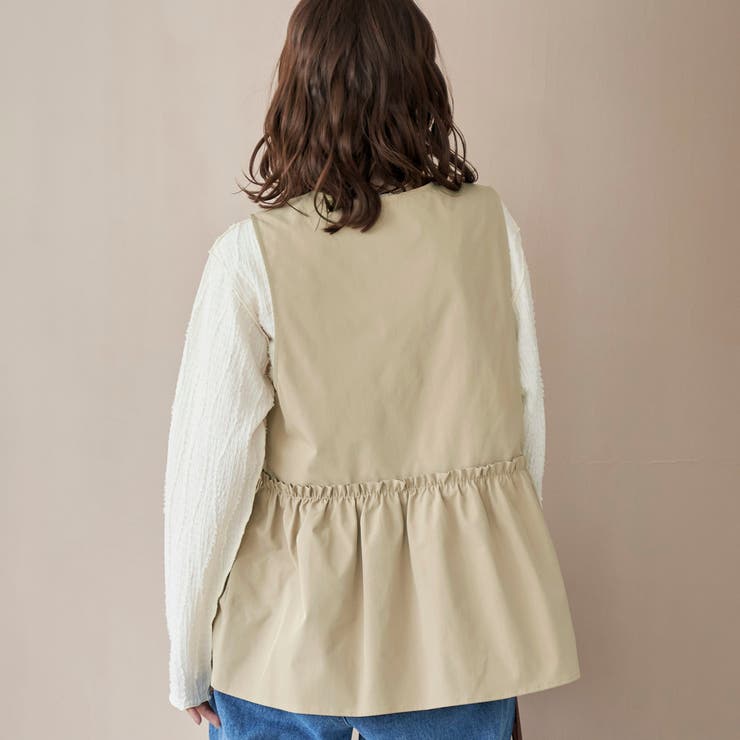 ペプラムジップベスト | coen【women】 | 詳細画像8 