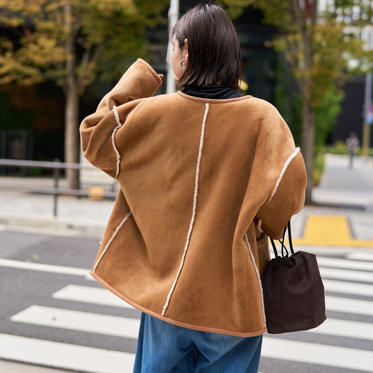 リバーシブル ノーカラーコーデュロイブルゾン | coen【women】 | 詳細画像21 