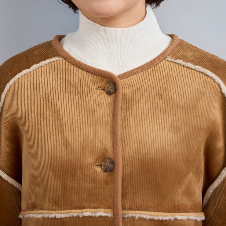 リバーシブル ノーカラーコーデュロイブルゾン | coen【women】 | 詳細画像29 