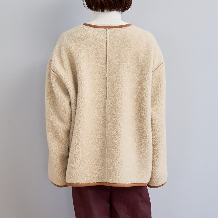 リバーシブル ノーカラーコーデュロイブルゾン | coen【women】 | 詳細画像34 