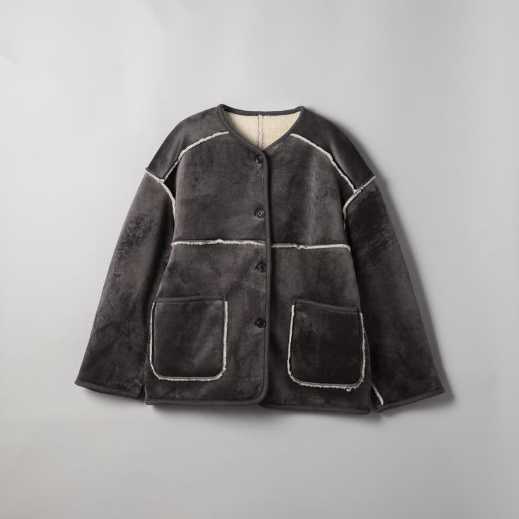 リバーシブル ノーカラーコーデュロイブルゾン | coen【women】 | 詳細画像44 